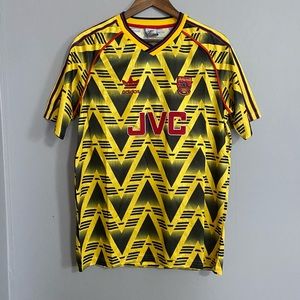 NWT Large 90s Style Adidas Arsenal JVC Burnt Banana Soccer Jersey